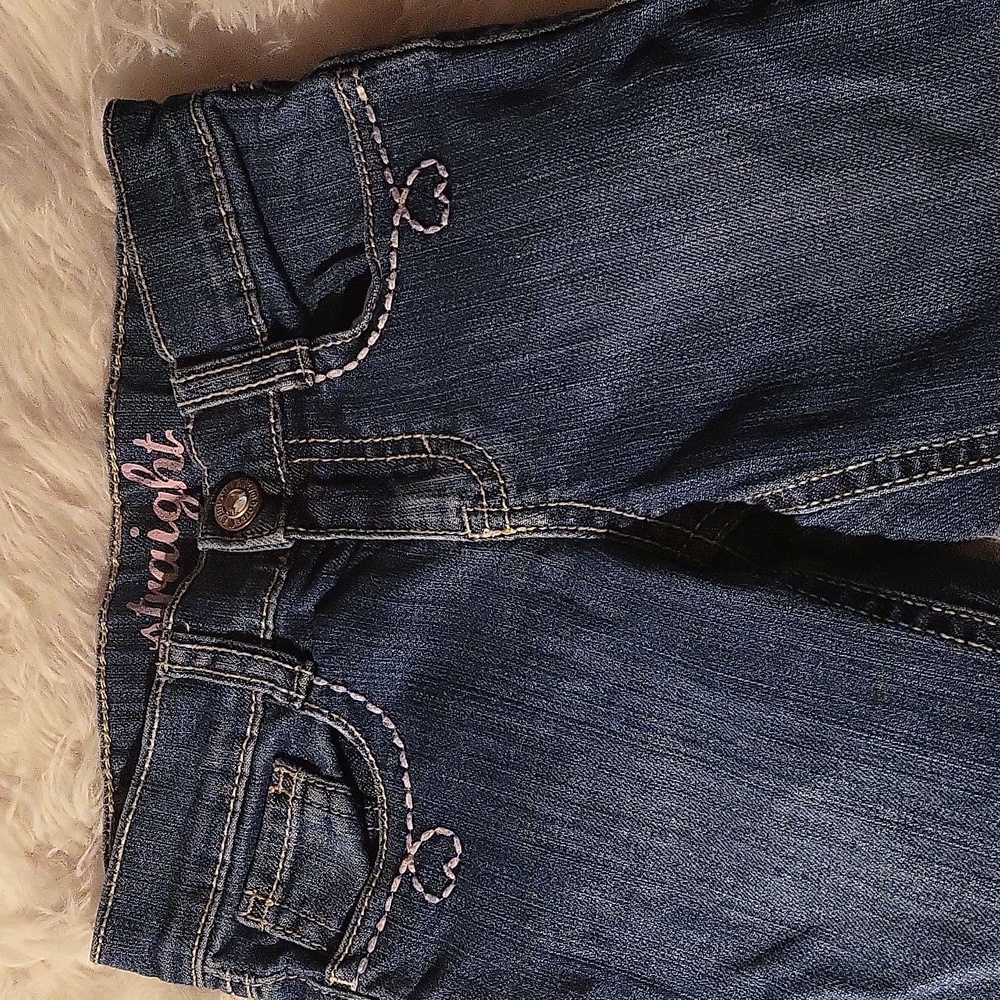 NWOT GYMBOREE Girl's embroidered denim blue jeans size 4
